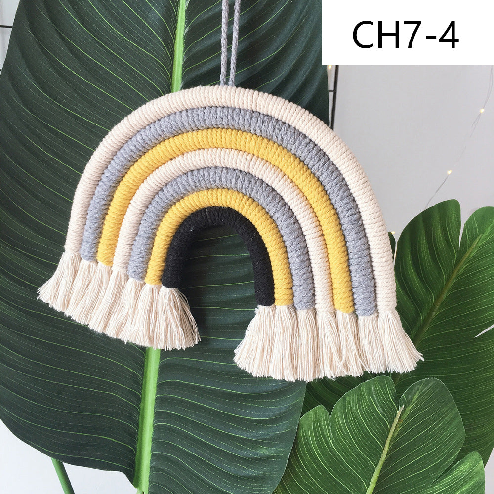 Nordic Style Rainbow Wall Hanging Decor Set - Children's Room Wall Art, 7 Pieces