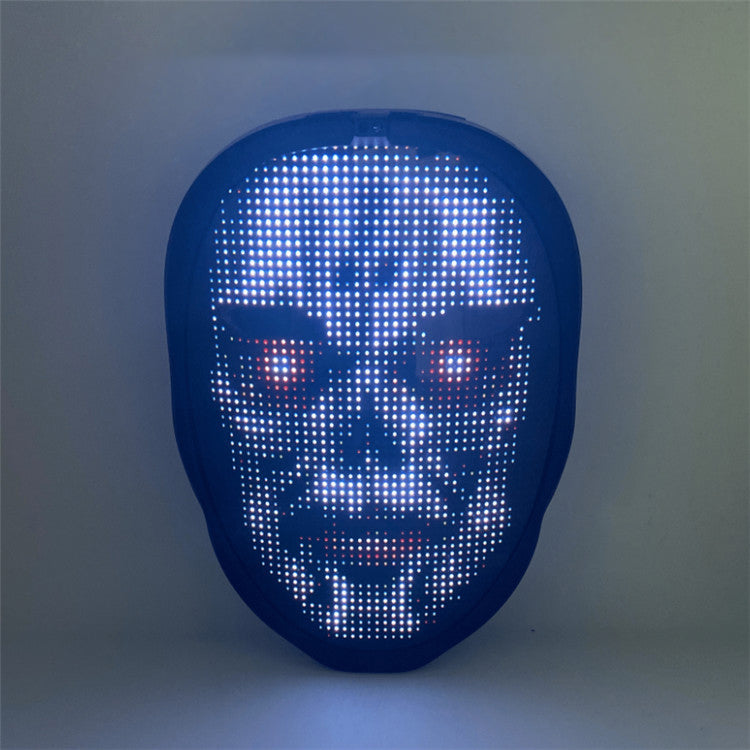 LED Face Mask with App Control - Glowing Party & Holiday Mask, Color Variants