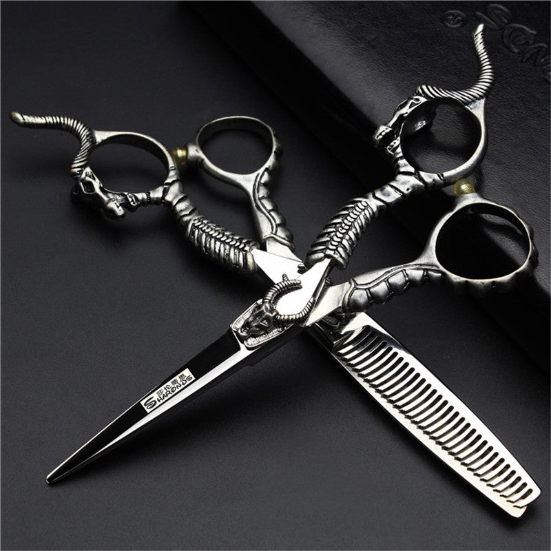 Professional Hair Thinning Scissors 6 Inch Flat Cut
