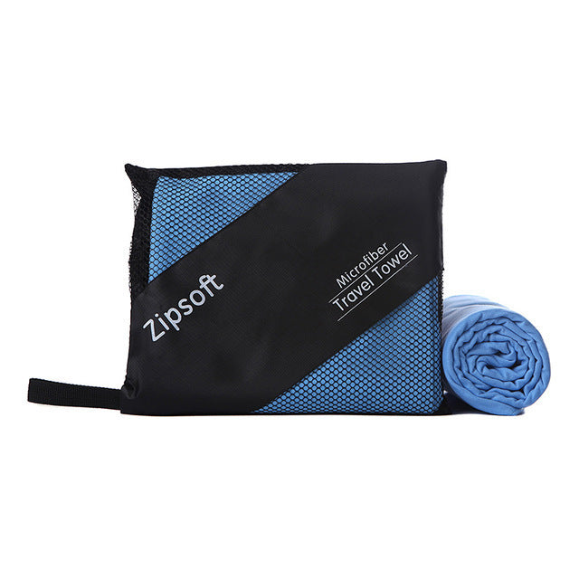 Microfiber Quick-Drying Absorbent Towel with Zipper Mesh Bag - 80x160cm