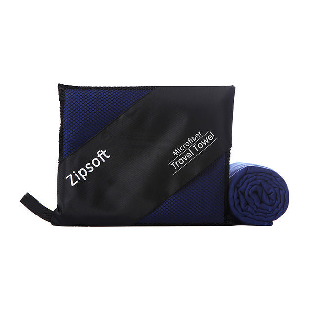 Microfiber Quick-Drying Absorbent Towel with Zipper Mesh Bag - 80x160cm
