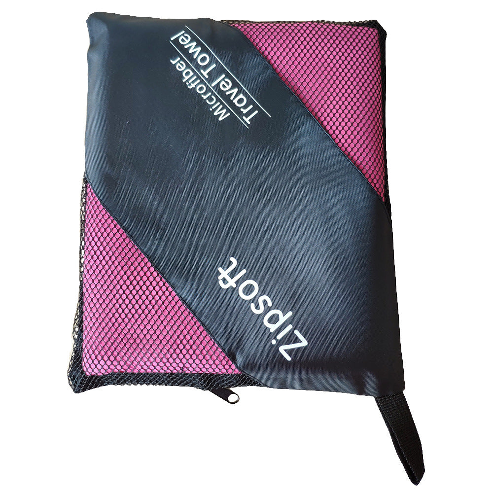 Microfiber Quick-Drying Absorbent Towel with Zipper Mesh Bag - 80x160cm