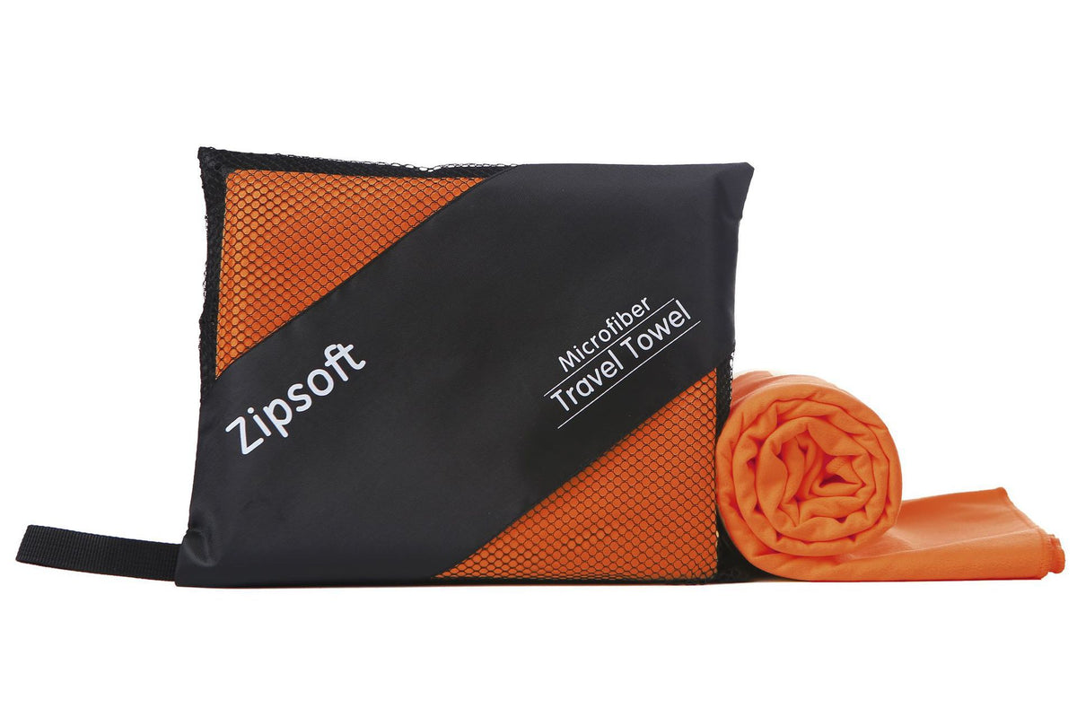 Microfiber Quick-Drying Absorbent Towel with Zipper Mesh Bag - 80x160cm