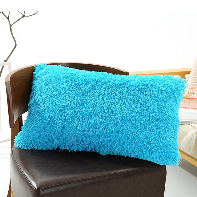 Winter Plush Pillowcase Set - Fluffy Long Plush & Velvet Bedding