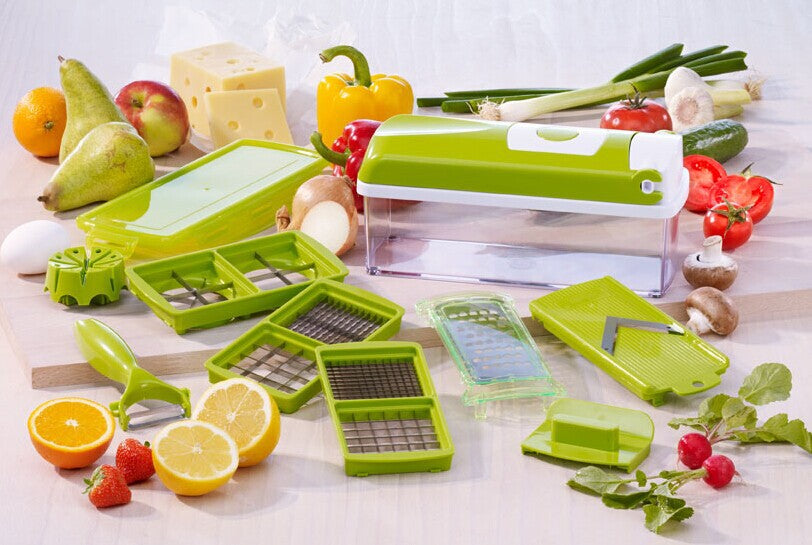12-Piece Multi-Functional Vegetable Chopper Set - Food Dicer & Slicer for Kitchen