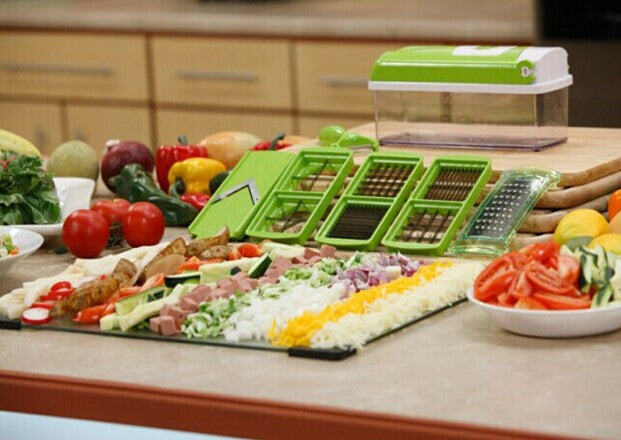 12-Piece Multi-Functional Vegetable Chopper Set - Food Dicer & Slicer for Kitchen