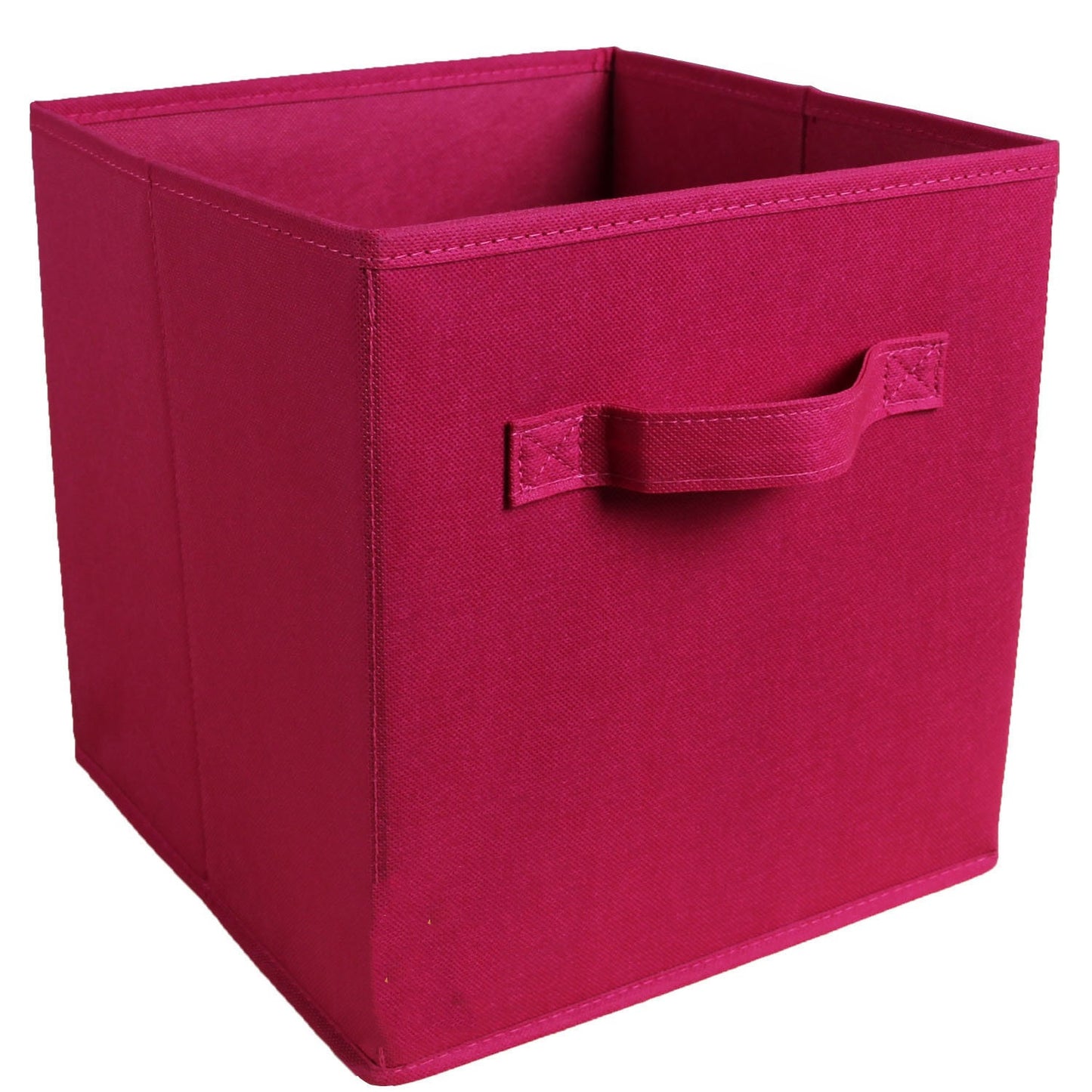 Multi-Color Fabric Storage Box with Lid – 27x27x28cm Wardrobe & Toy Organizer