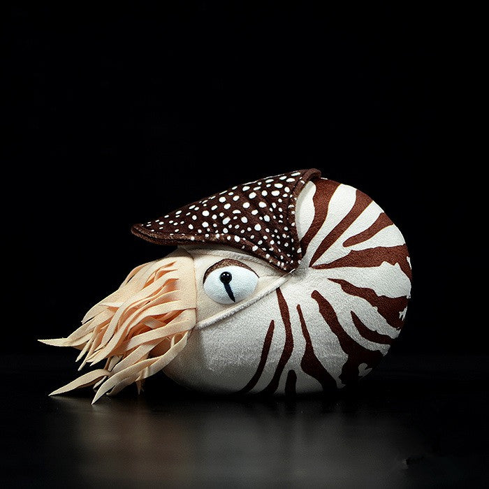 Nautilus Plush Toy Doll - Simulation Pearl Animal Model for Kids - Brown