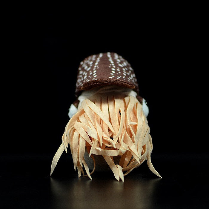 Nautilus Plush Toy Doll - Simulation Pearl Animal Model for Kids - Brown