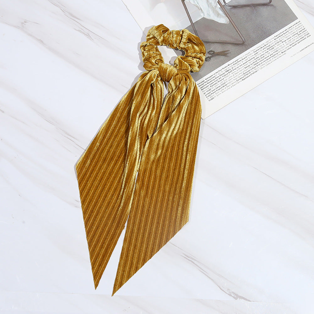 Corduroy Long Streamer Hair Accessory Women’s Headband or Hair Band