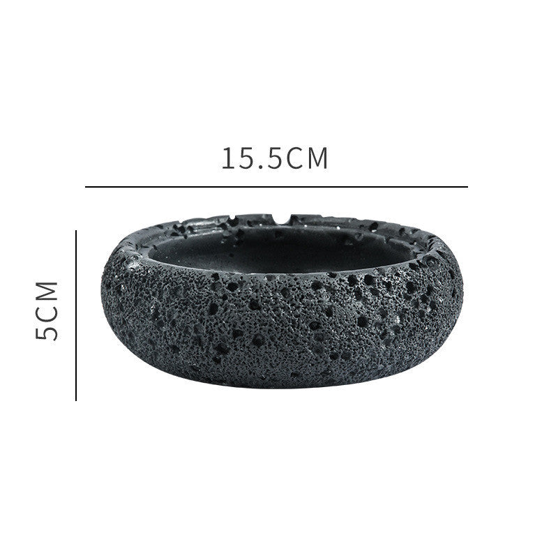 Concrete Astronaut Ashtray with Cover for Home & Garden Nordic Style Black