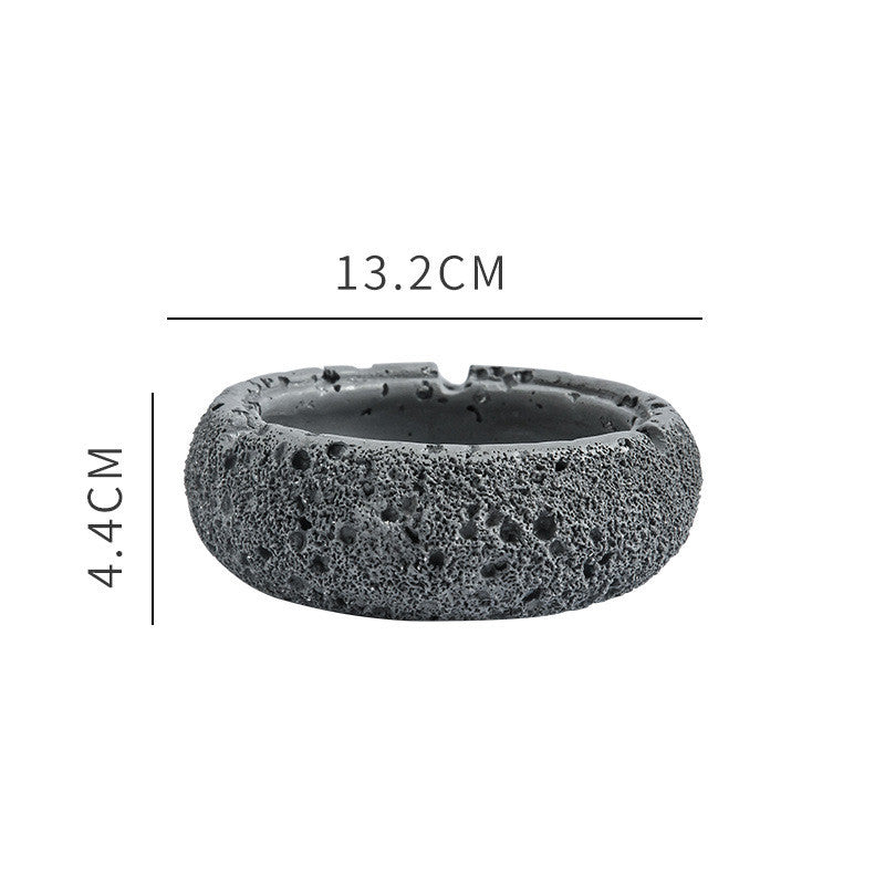 Concrete Astronaut Ashtray with Cover for Home & Garden Nordic Style Black
