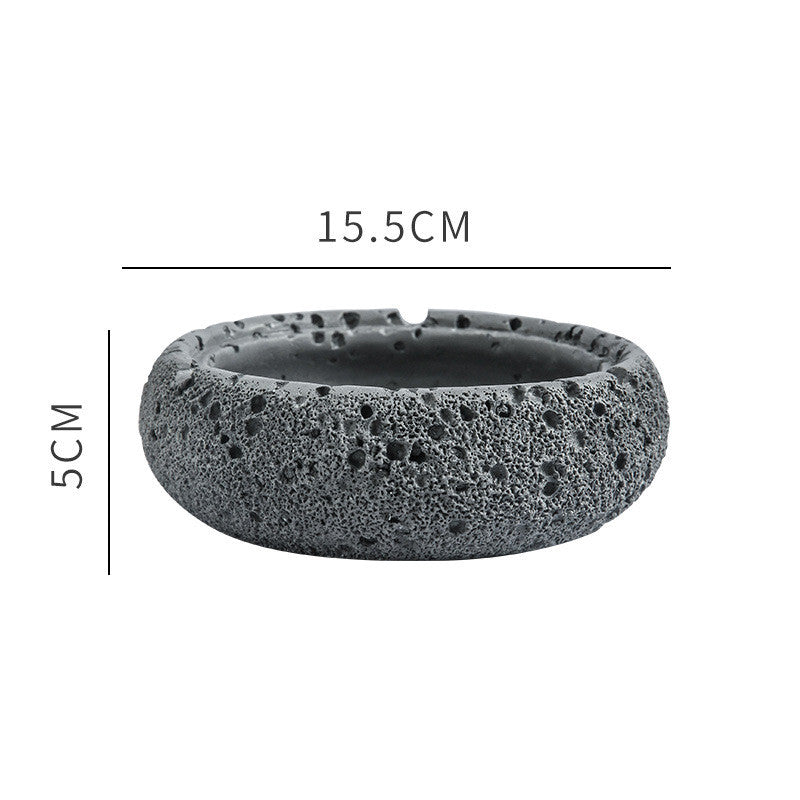 Concrete Astronaut Ashtray with Cover for Home & Garden Nordic Style Black