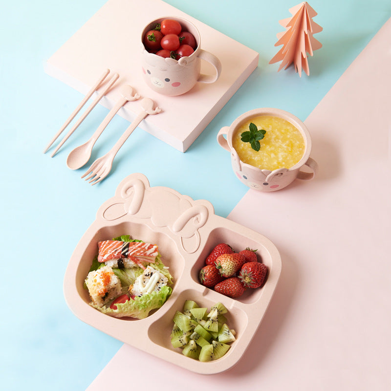 Baby Dinosaur Tableware Set - Childrens Dinnerware with Irregular Shapes