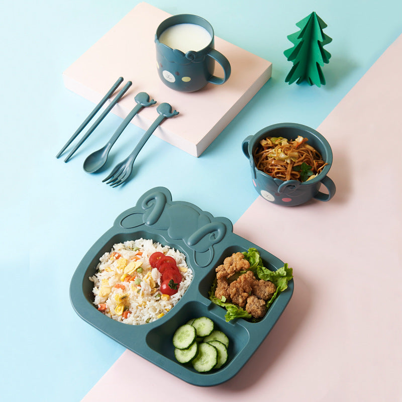 Baby Dinosaur Tableware Set - Childrens Dinnerware with Irregular Shapes