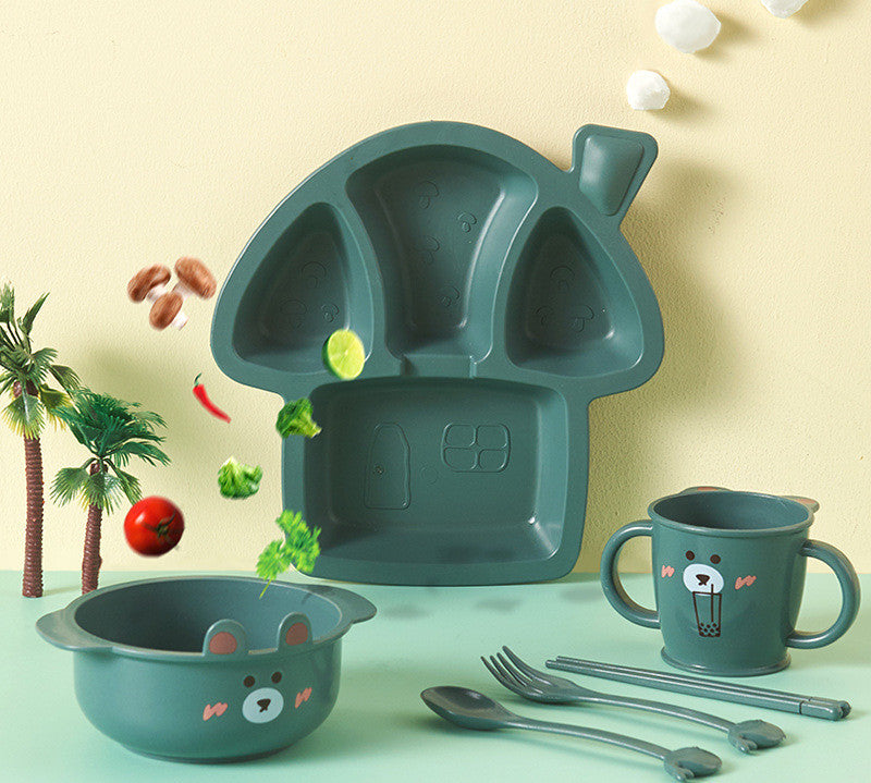 Baby Dinosaur Tableware Set - Childrens Dinnerware with Irregular Shapes