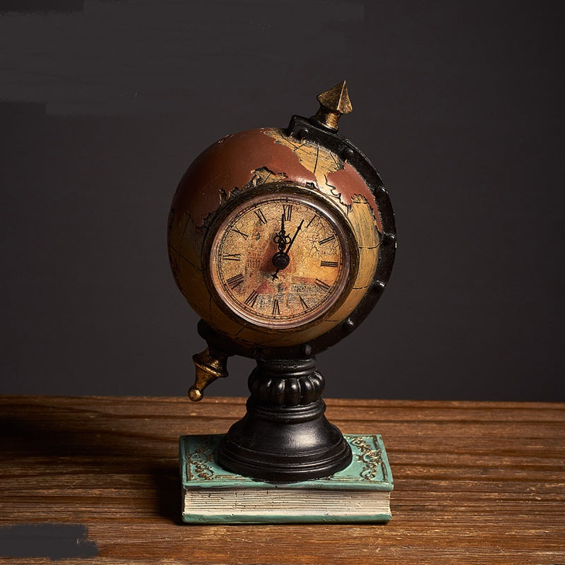 Retro Small Table Clock with Pendulum Home Decor