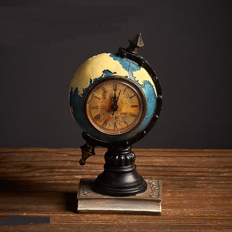 Retro Small Table Clock with Pendulum Home Decor