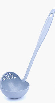 Dual-Purpose Soup Spoon with Wheat Straw Handle - Kitchen Utensil