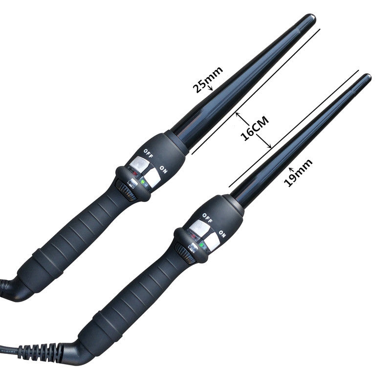 Ceramic Cone Hair Curler - Adjustable Size Electric Curling Iron for Dry Hair