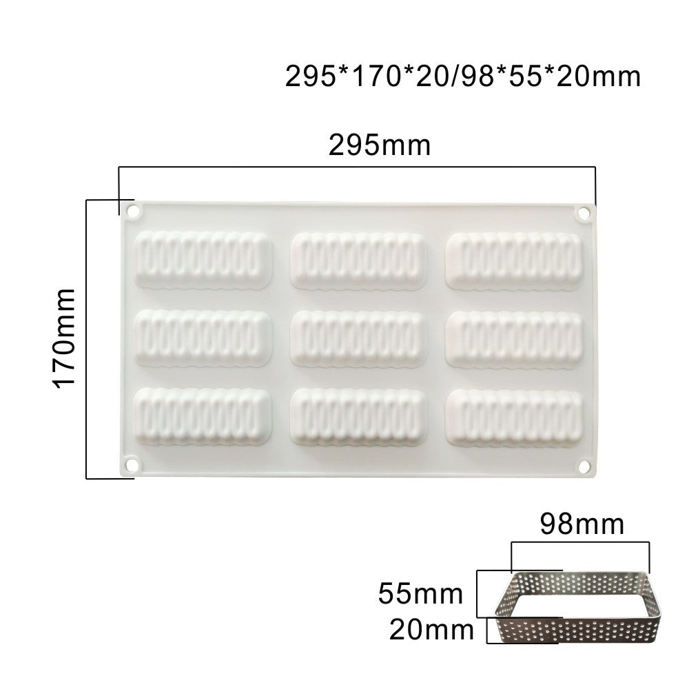 Silicone Cake Mould with Metal Ring Set for Baking and Decorating