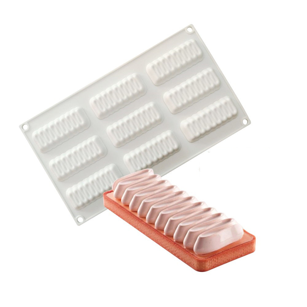 Silicone Cake Mould with Metal Ring Set for Baking and Decorating