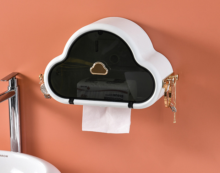 Wall-Mounted Tissue Storage Box with Removable Paper Holder for Bathroom & Living Room