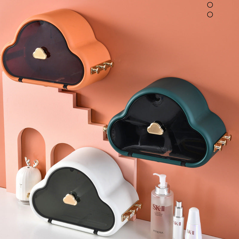 Wall-Mounted Tissue Storage Box with Removable Paper Holder for Bathroom & Living Room