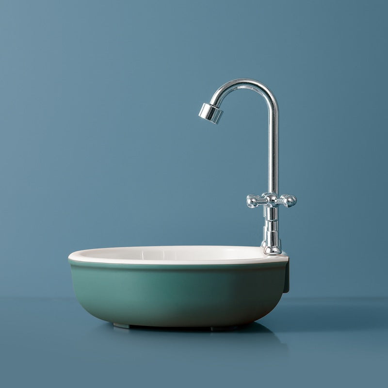 Double-Layer Bathroom Sink Soap Box with Drain - Creative Faucet Style