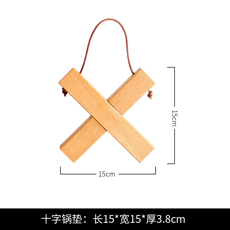 Japanese Beech Wood Potholder Dining Table Mat - Household Kitchen Accessory