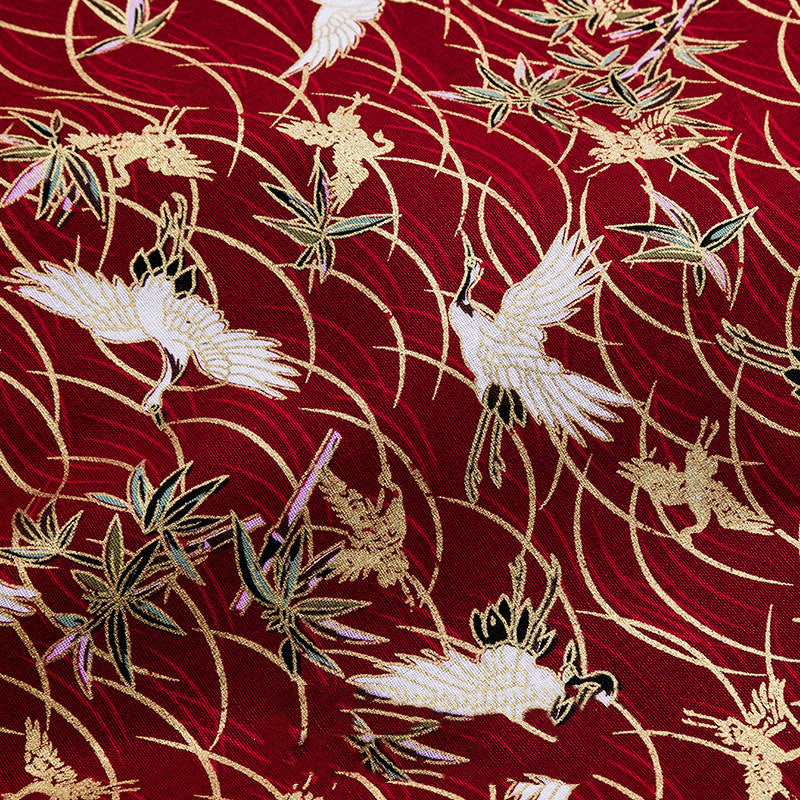 Japanese Style Printed Cotton Fabric for DIY Hanfu & Traditional Clothing