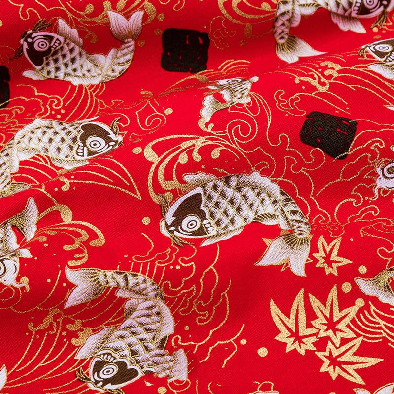 Japanese Style Printed Cotton Fabric for DIY Hanfu & Traditional Clothing