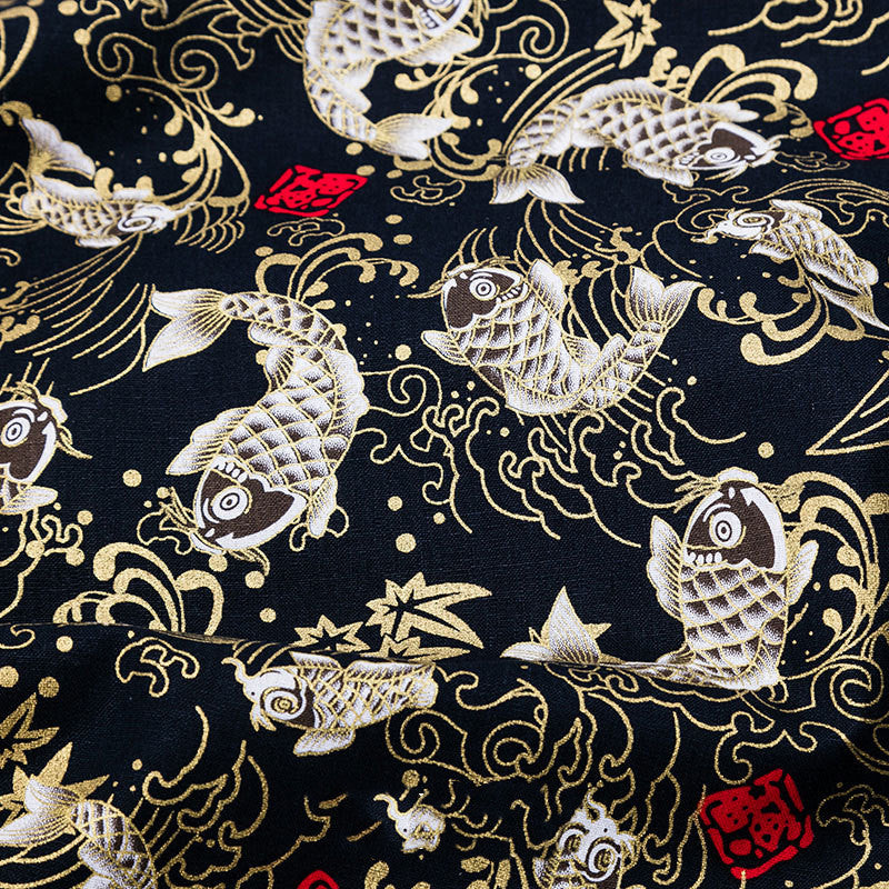 Japanese Style Printed Cotton Fabric for DIY Hanfu & Traditional Clothing