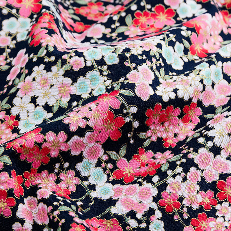 Japanese Style Printed Cotton Fabric for DIY Hanfu & Traditional Clothing
