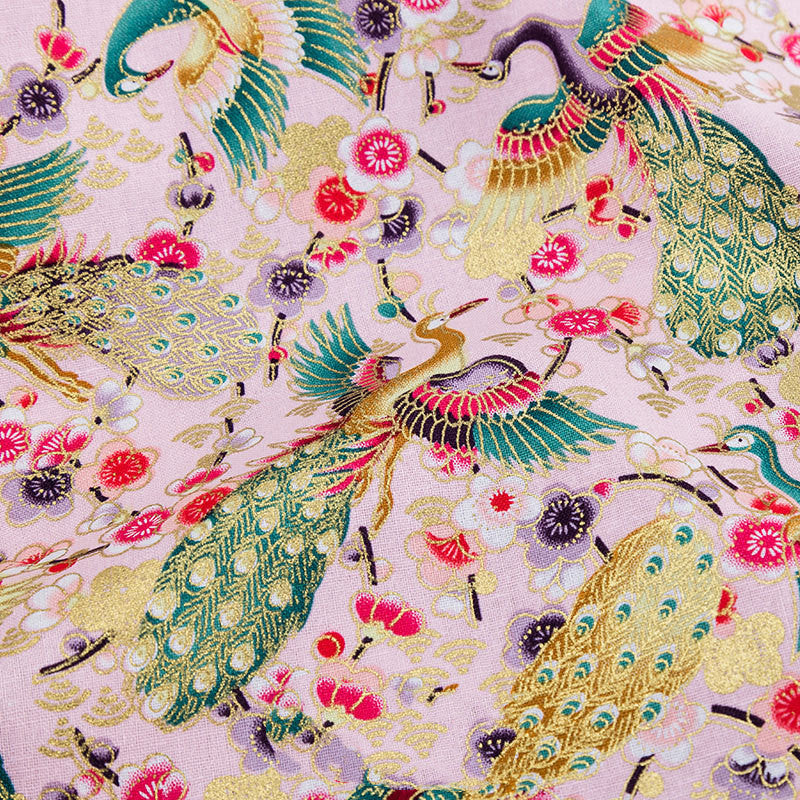 Japanese Style Printed Cotton Fabric for DIY Hanfu & Traditional Clothing