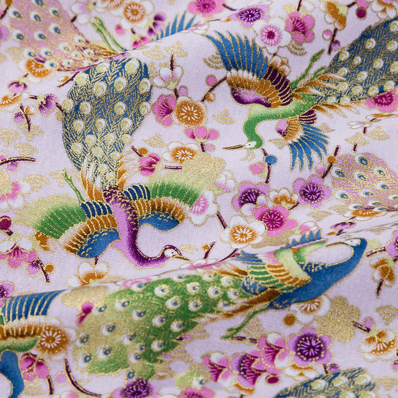 Japanese Style Printed Cotton Fabric for DIY Hanfu & Traditional Clothing