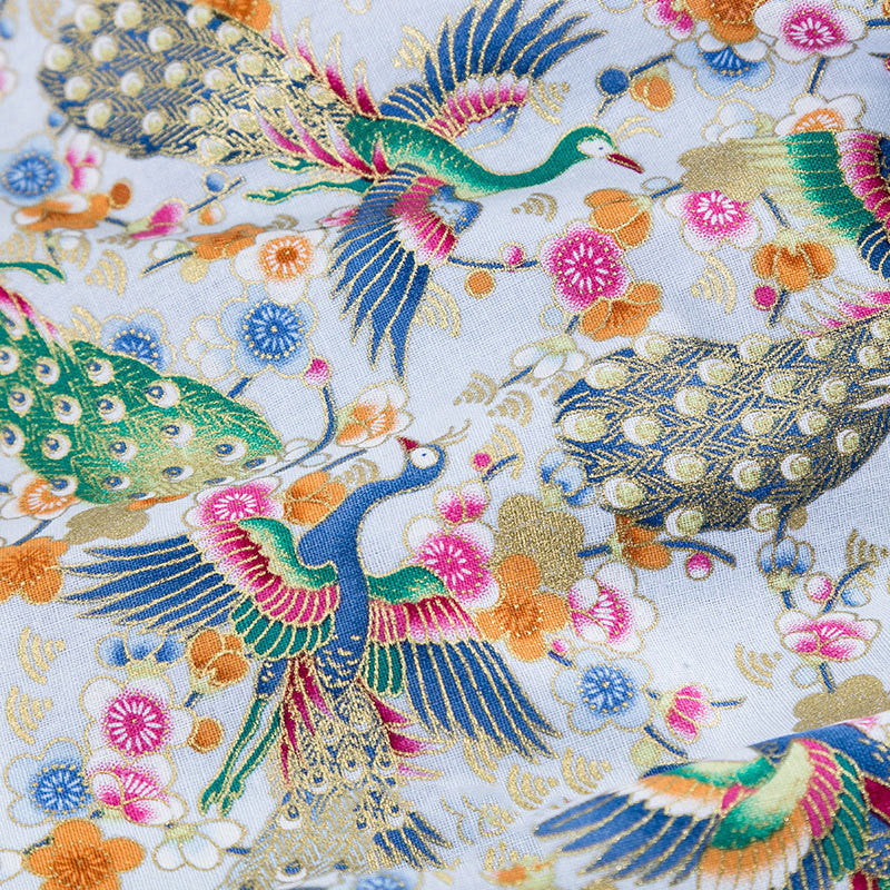 Japanese Style Printed Cotton Fabric for DIY Hanfu & Traditional Clothing
