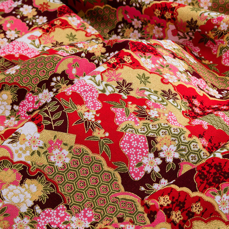 Japanese Style Printed Cotton Fabric for DIY Hanfu & Traditional Clothing
