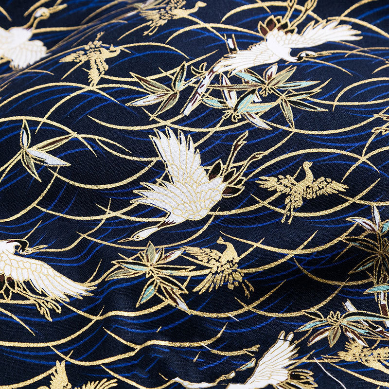 Japanese Style Printed Cotton Fabric for DIY Hanfu & Traditional Clothing