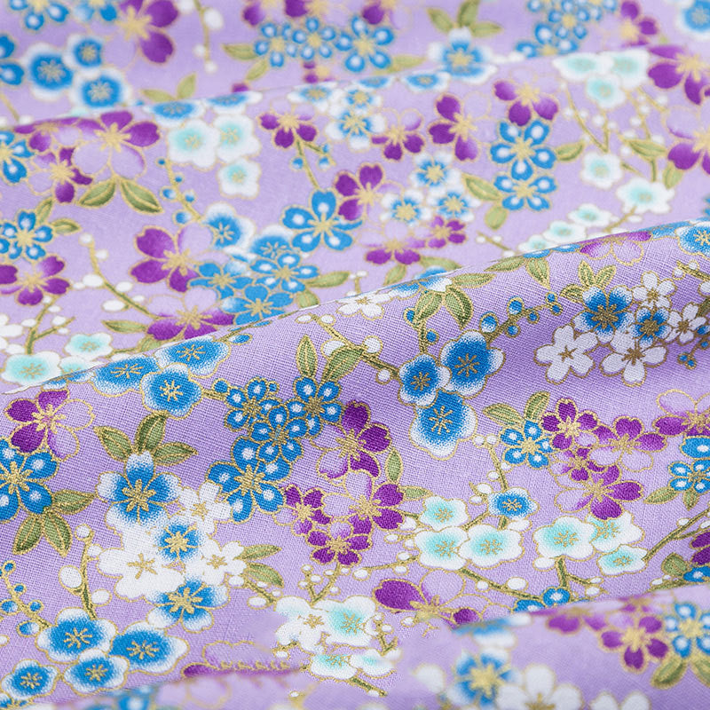 Japanese Style Printed Cotton Fabric for DIY Hanfu & Traditional Clothing