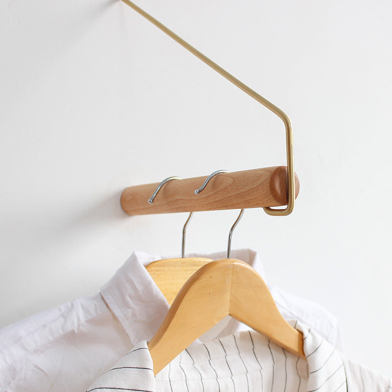 Nordic Wooden Wall Hanger Hook - Decorative Hanging Rack for Home & Closet