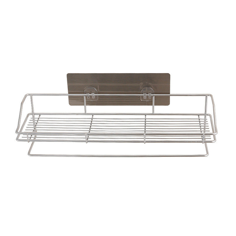 Stainless Steel Bathroom Towel Storage Rack - Wall Mounted, 10kg Load Capacity