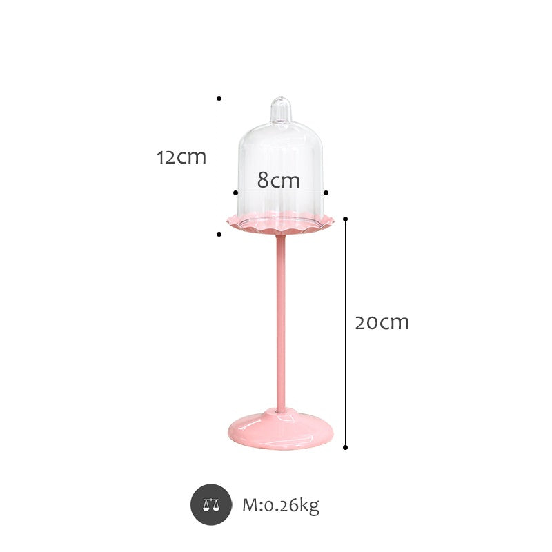 Wedding Dessert Table Pink Cake Stand - Elegant Metal Display for Cakes