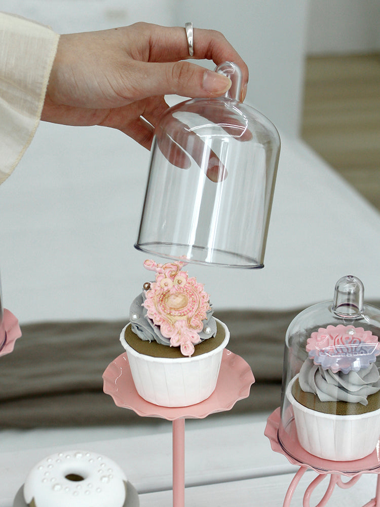 Wedding Dessert Table Pink Cake Stand - Elegant Metal Display for Cakes