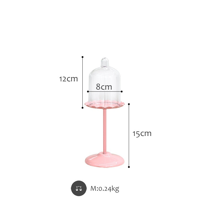 Wedding Dessert Table Pink Cake Stand - Elegant Metal Display for Cakes