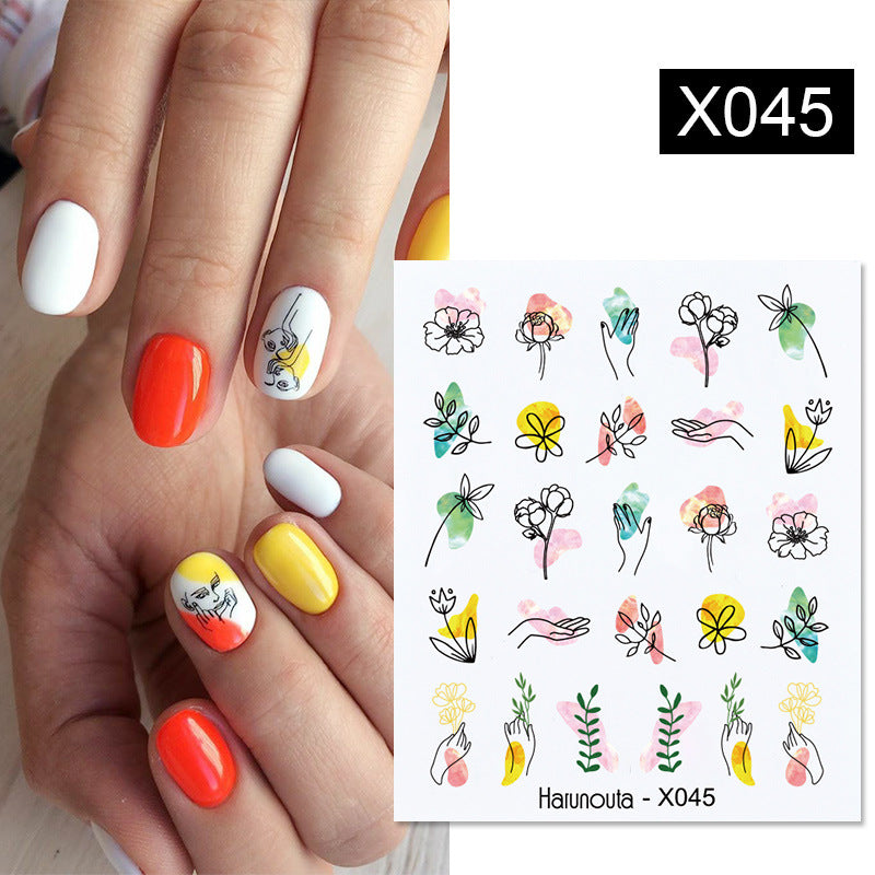 Fruit Animal Butterfly Flower Nail Stickers for Nail Art - Multicolor
