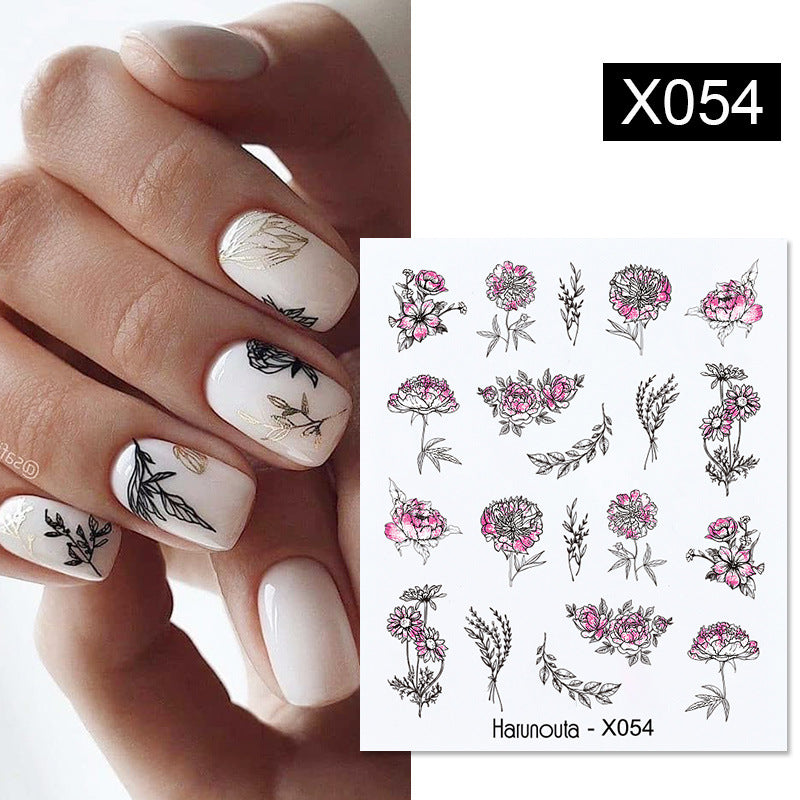 Fruit Animal Butterfly Flower Nail Stickers for Nail Art - Multicolor
