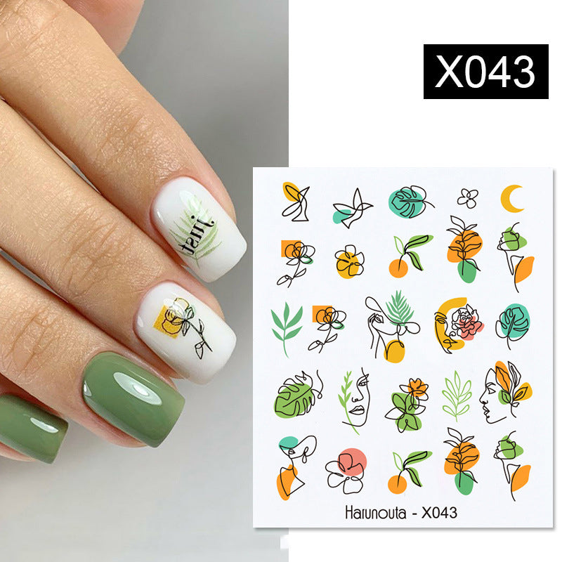 Fruit Animal Butterfly Flower Nail Stickers for Nail Art - Multicolor