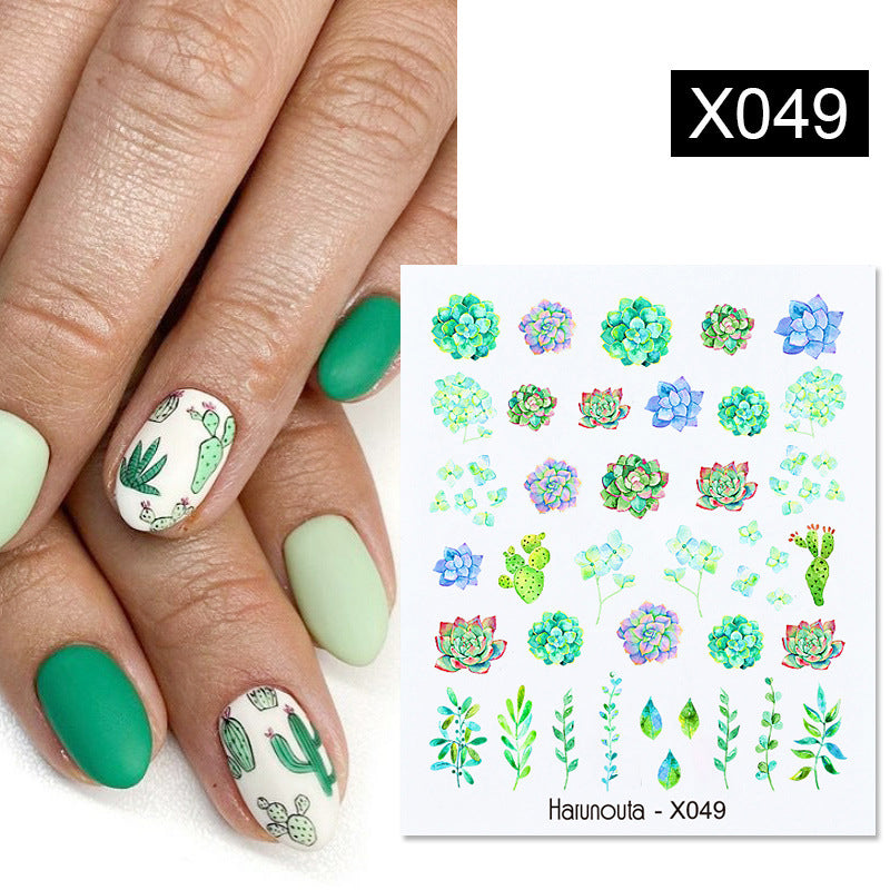 Fruit Animal Butterfly Flower Nail Stickers for Nail Art - Multicolor
