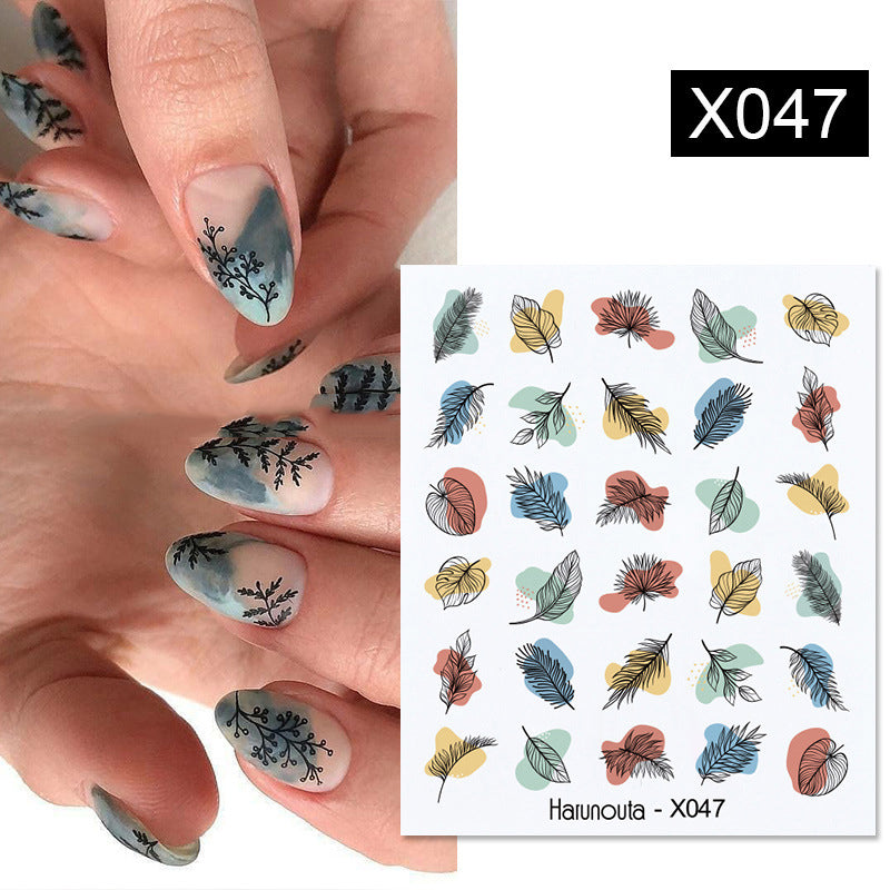 Fruit Animal Butterfly Flower Nail Stickers for Nail Art - Multicolor